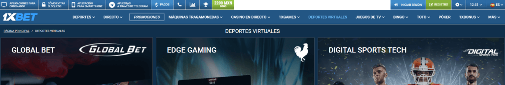 Deportes Virtuales 1xbet